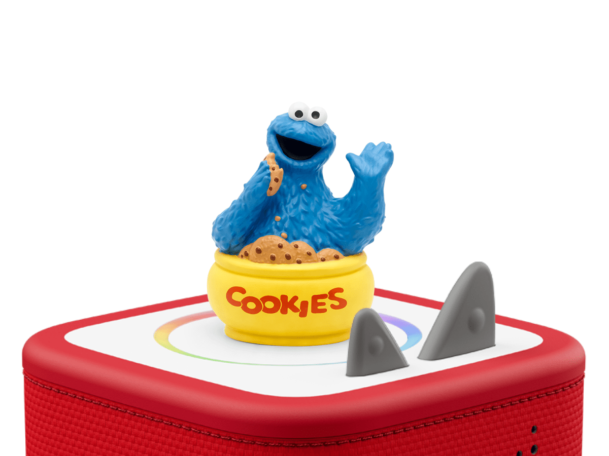 Sesame Street: Cookie Monster Tonie on a Red Toniebox
