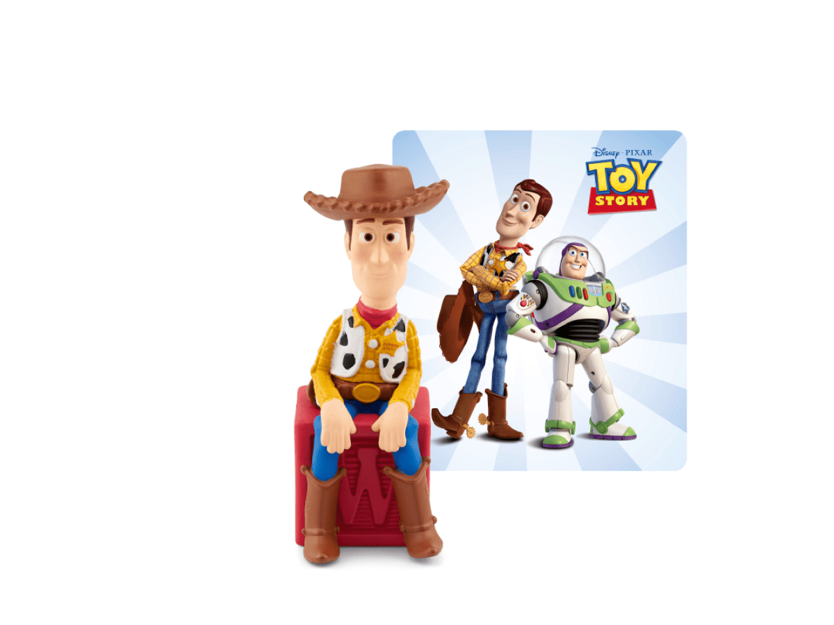 Disney & Pixar Toy Story: Woody Tonie with a branded content card