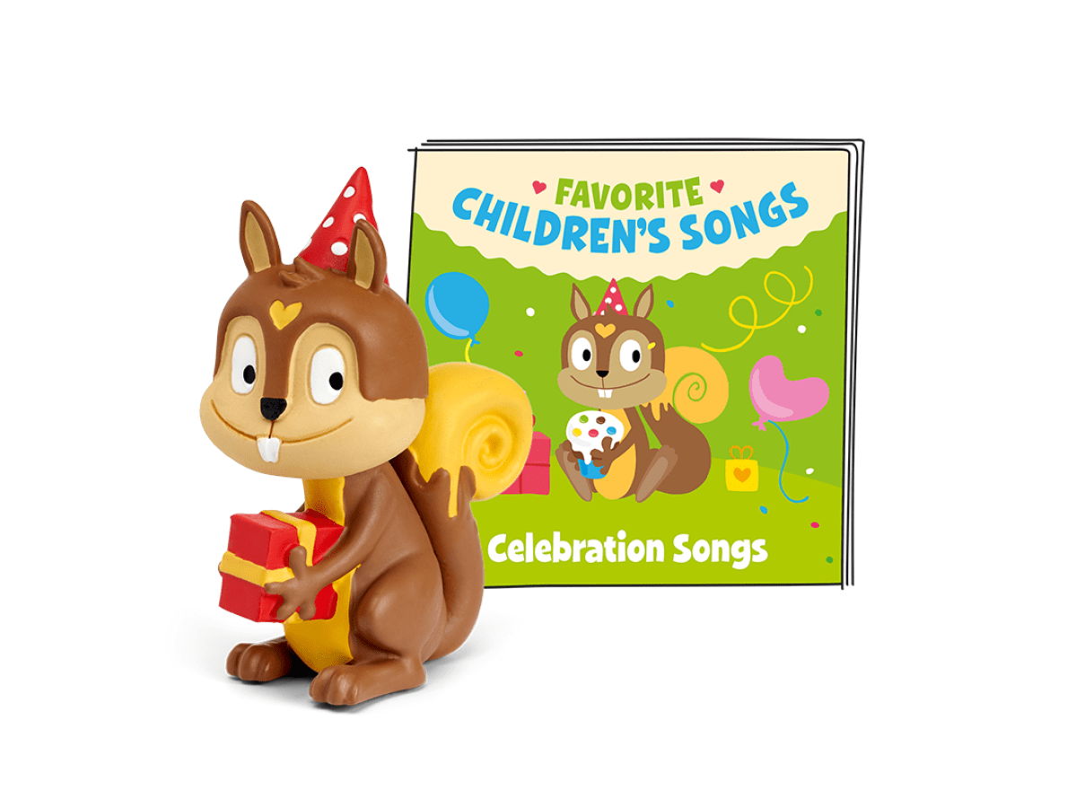 Favorite Children's Songs: Celebration Songs Tonie with a branded content card